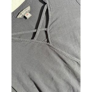 Rock‎ & Republic Womens Wrap Top Black Long Sleeve V Neck Medium